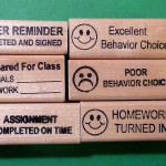 Binder Reminders -- 6-Piece Teacher's Rubber Stamp Set