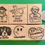 French Teachers Set of 6 Stamps1