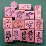 Smiling Kids and Animals, Set of 14 Stamps1