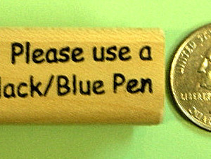 Please Use a Black/Blue Pen